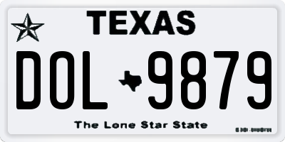TX license plate DOL9879