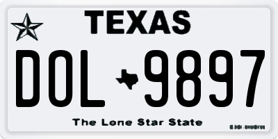 TX license plate DOL9897