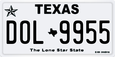 TX license plate DOL9955