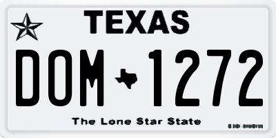 TX license plate DOM1272