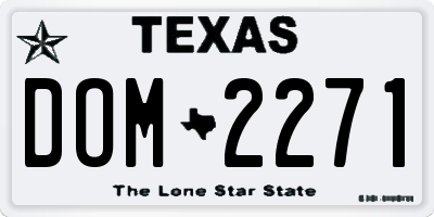 TX license plate DOM2271
