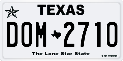 TX license plate DOM2710