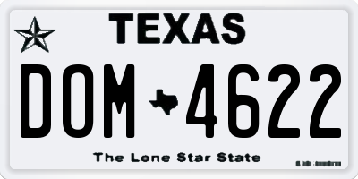 TX license plate DOM4622