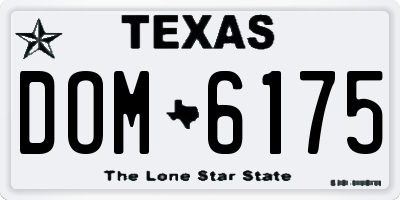 TX license plate DOM6175