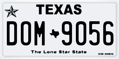 TX license plate DOM9056