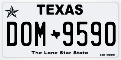 TX license plate DOM9590