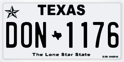 TX license plate DON1176