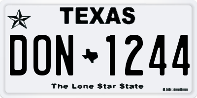 TX license plate DON1244