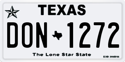 TX license plate DON1272