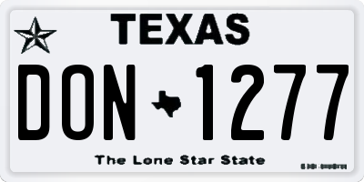 TX license plate DON1277