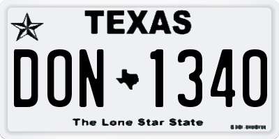 TX license plate DON1340