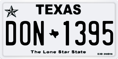 TX license plate DON1395