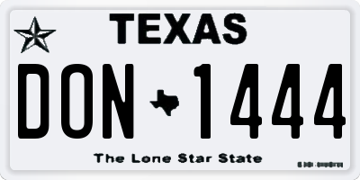 TX license plate DON1444