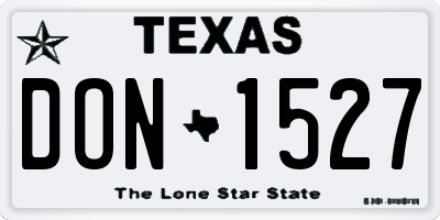 TX license plate DON1527