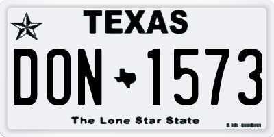 TX license plate DON1573