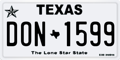 TX license plate DON1599