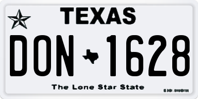 TX license plate DON1628