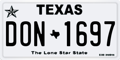 TX license plate DON1697
