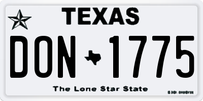 TX license plate DON1775