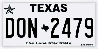 TX license plate DON2479