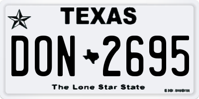 TX license plate DON2695