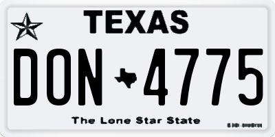 TX license plate DON4775