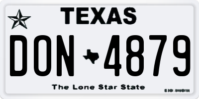 TX license plate DON4879