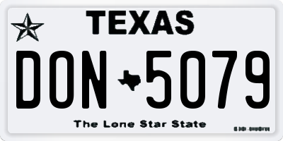 TX license plate DON5079