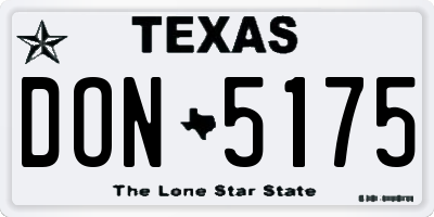 TX license plate DON5175