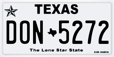 TX license plate DON5272
