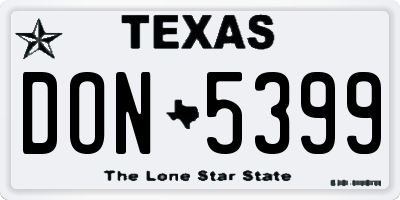 TX license plate DON5399