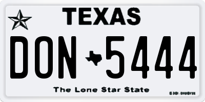 TX license plate DON5444