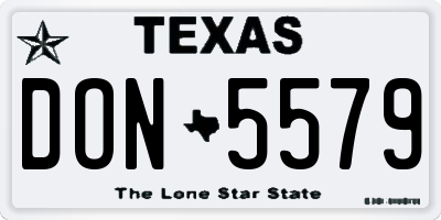 TX license plate DON5579