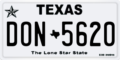 TX license plate DON5620