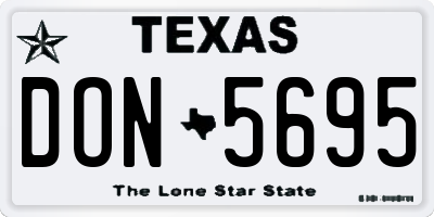 TX license plate DON5695