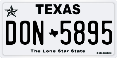 TX license plate DON5895