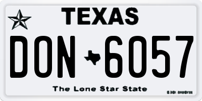 TX license plate DON6057