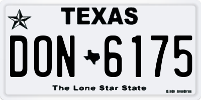 TX license plate DON6175