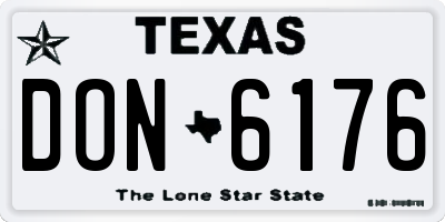TX license plate DON6176