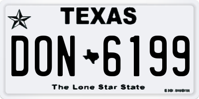 TX license plate DON6199