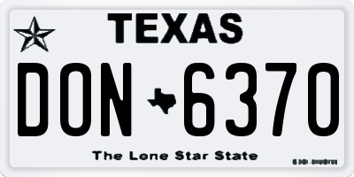 TX license plate DON6370