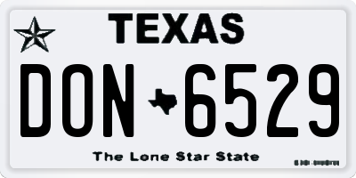 TX license plate DON6529