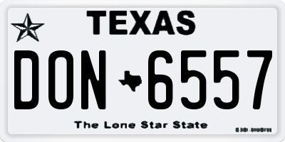 TX license plate DON6557