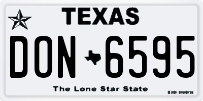 TX license plate DON6595