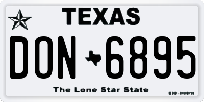 TX license plate DON6895
