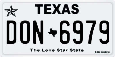 TX license plate DON6979