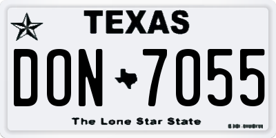 TX license plate DON7055