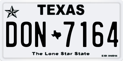 TX license plate DON7164