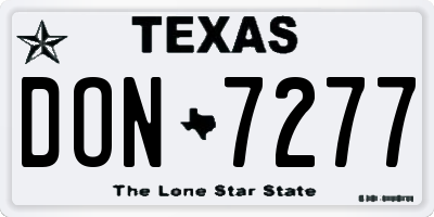 TX license plate DON7277