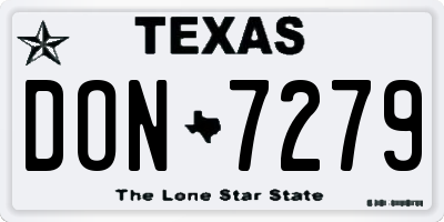 TX license plate DON7279